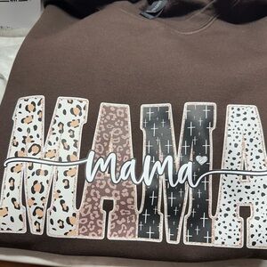 Brown 'MAMA' Graphic Sweatshirt